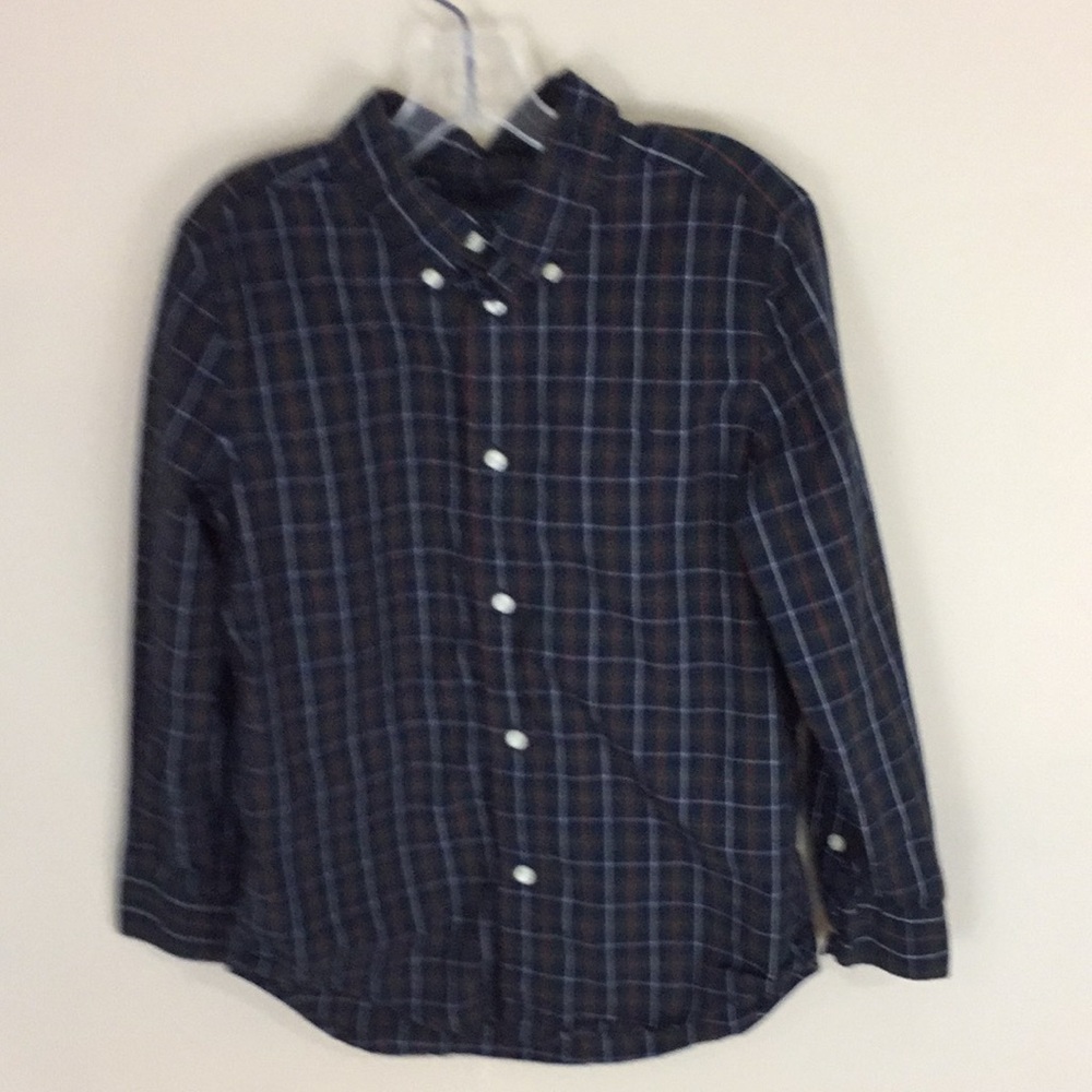 Ralph Lauren Cotton Plaid Button Down Shirt Size 7